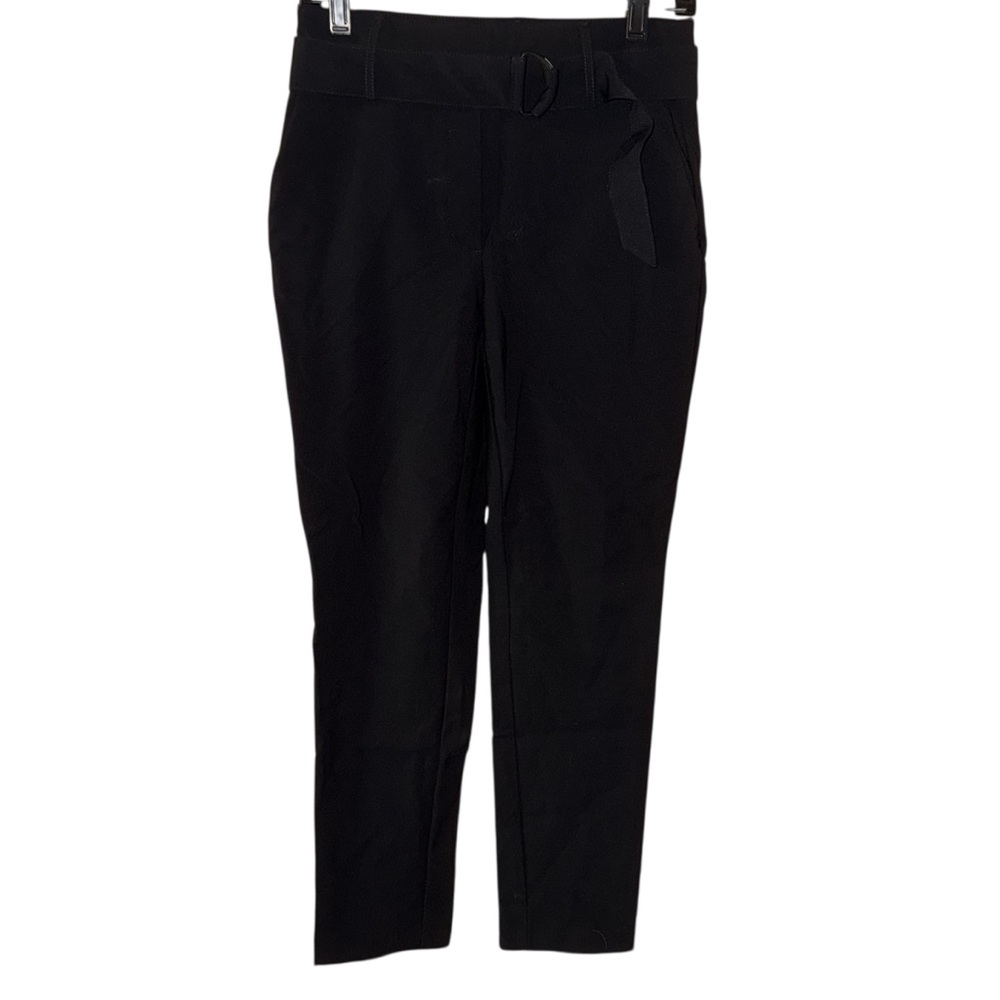 J&L Atelier Black Belted Pull on Trouser dress work pants women’s sz XS